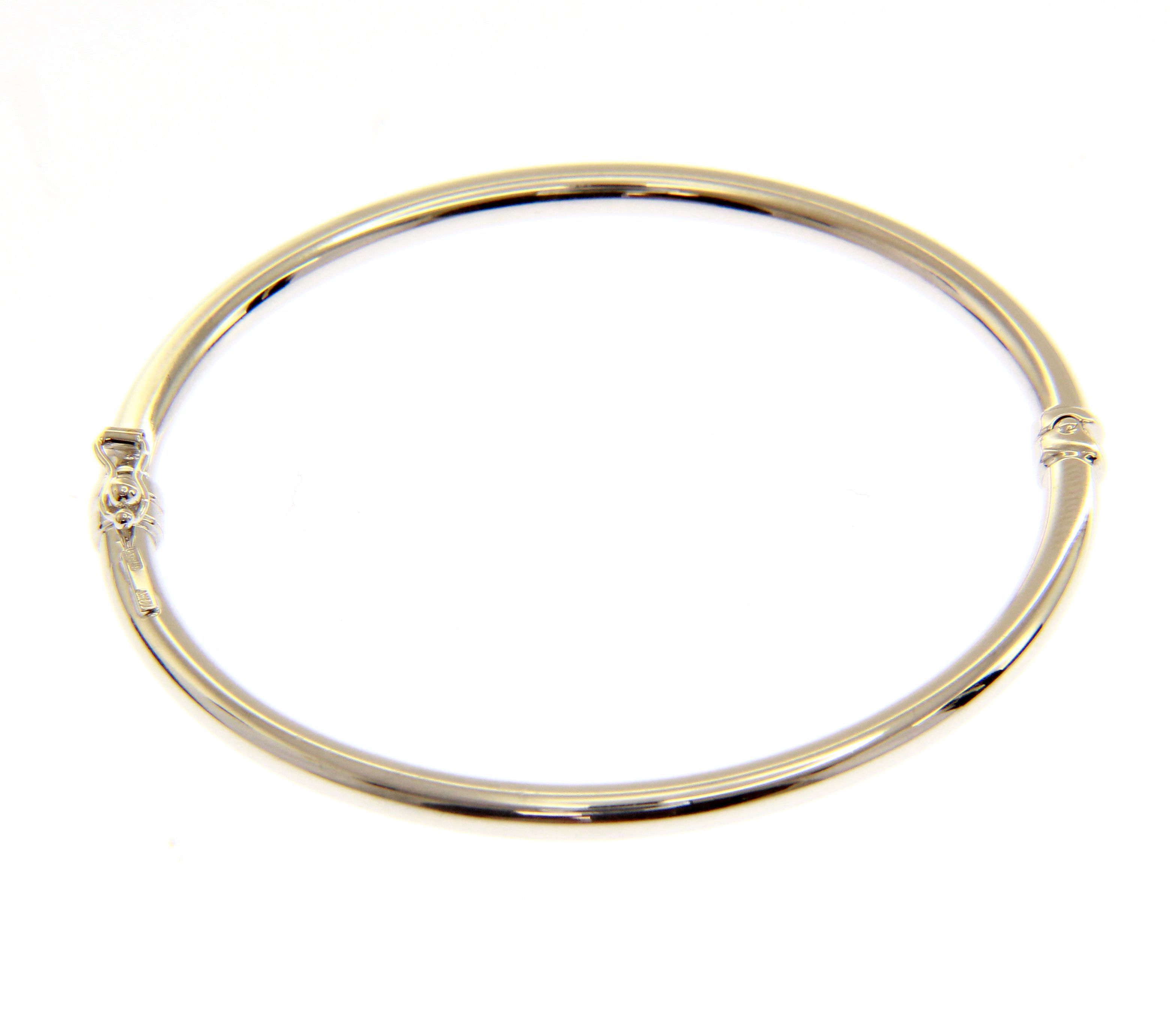 White gold oval bracelet with clasp k14 (code S205139)